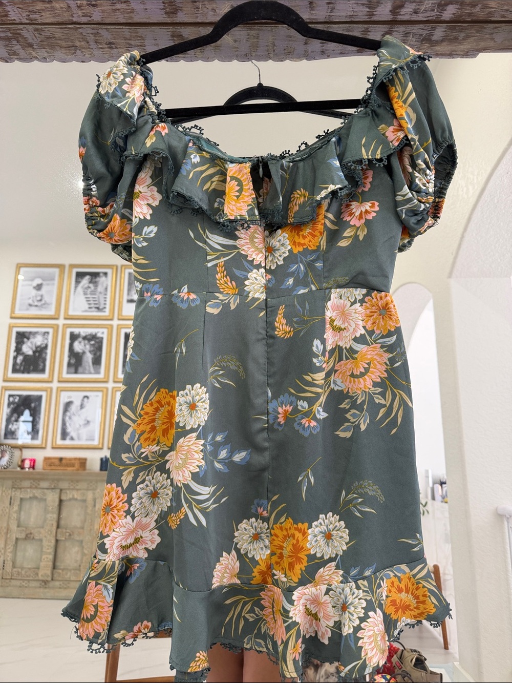 Saints + Secrets Teal Floral Dress - Picture 11 of 11